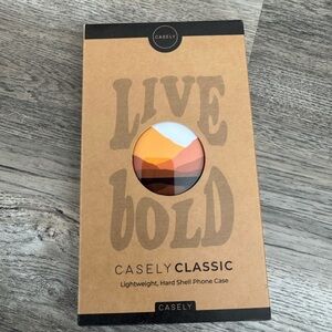 BNIB Casely Opposites Attract | Day & Night Colorblock Mountains Phone Case